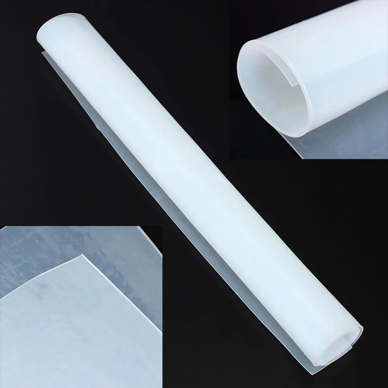 

1pc Translucent 1mm Thickness Silicone Rubber Sheet Plate Mat 500x500mm with High Temperature Resistance