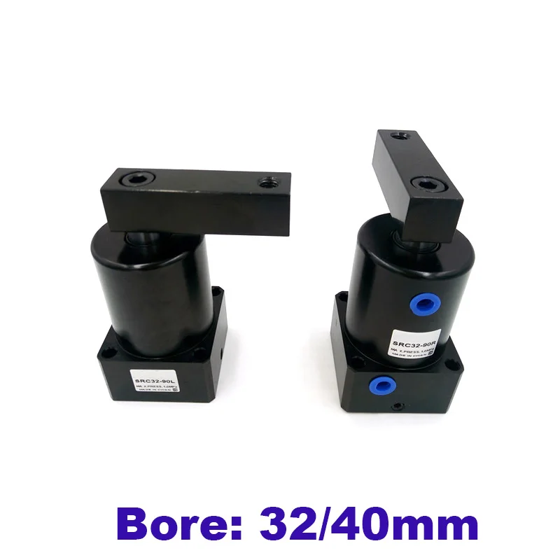 Double acting clamp Left / Right rotation pneumatic cylinder HSR/HSL-32/40 32mm 40mm bore rotating clamping 90 degrees | Обустройство