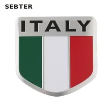 Car Styling 3D Aluminum Italy Map National Flag Car Sticker For Iveco Lamborghini Alfa Romeo DeTomaso Maserati Zagato