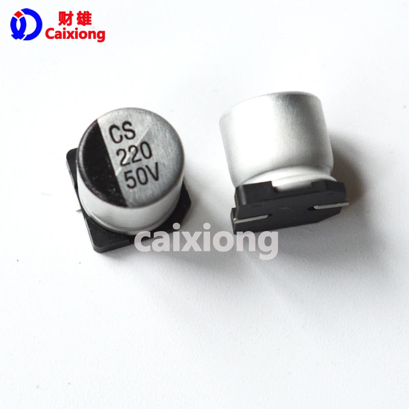 50pcs 220UF 50V SMD Aluminum Electrolytic Capacitor 10x10.2mm | Электроника