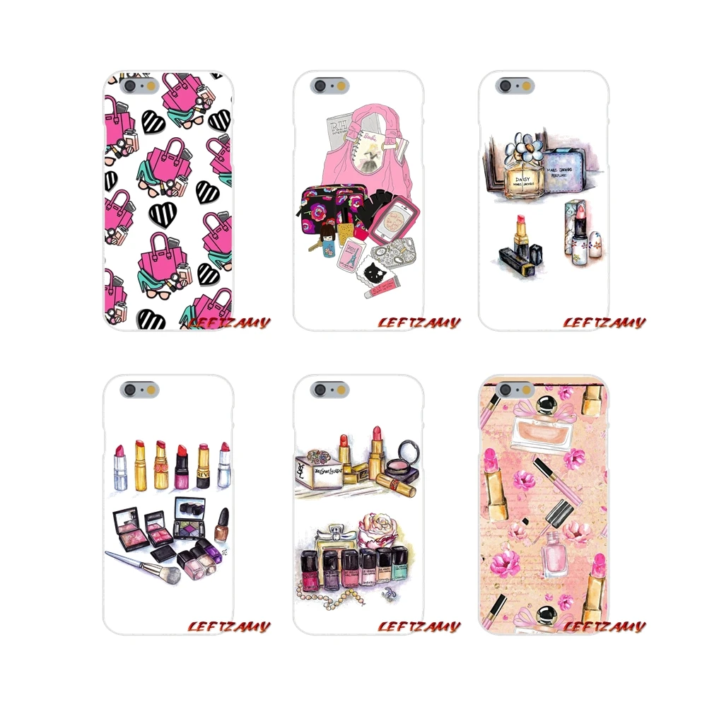 

Silicone Phone Shell Cover MAKEUP Perfume Lipstick Make up For Samsung Galaxy S3 S4 S5 MINI S6 S7 edge S8 S9 Plus Note 2 3 4 5 8