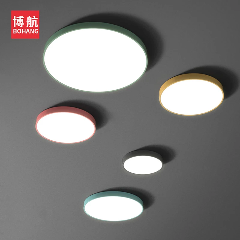 

Modern simplified ultra-thin 5CM LED Ceiling Lamp multicolor art Dimming LED Ceiling Light for Living room White+warm white