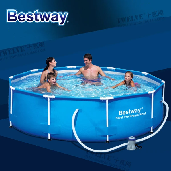 56406 Bestway STEEL PRO Dia10' высота 30 &quotкруглая рама бассейн для семьи Dia305 * Ht76cm открытый