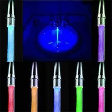 Светодиодный водопроводный кран поток света 7 цветов, меняющий светящийся яркий душ, кухонный кран, лампа для ванной комнаты, аксессуары для кухни