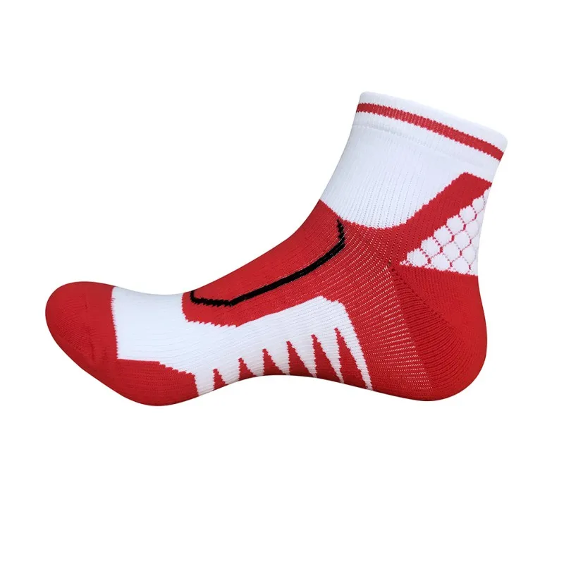 Дышащие мужские новые дизайнерские носки спортивные фитнес-носки беговые велосипедные походные носки мягкие - Цвет: Красный
