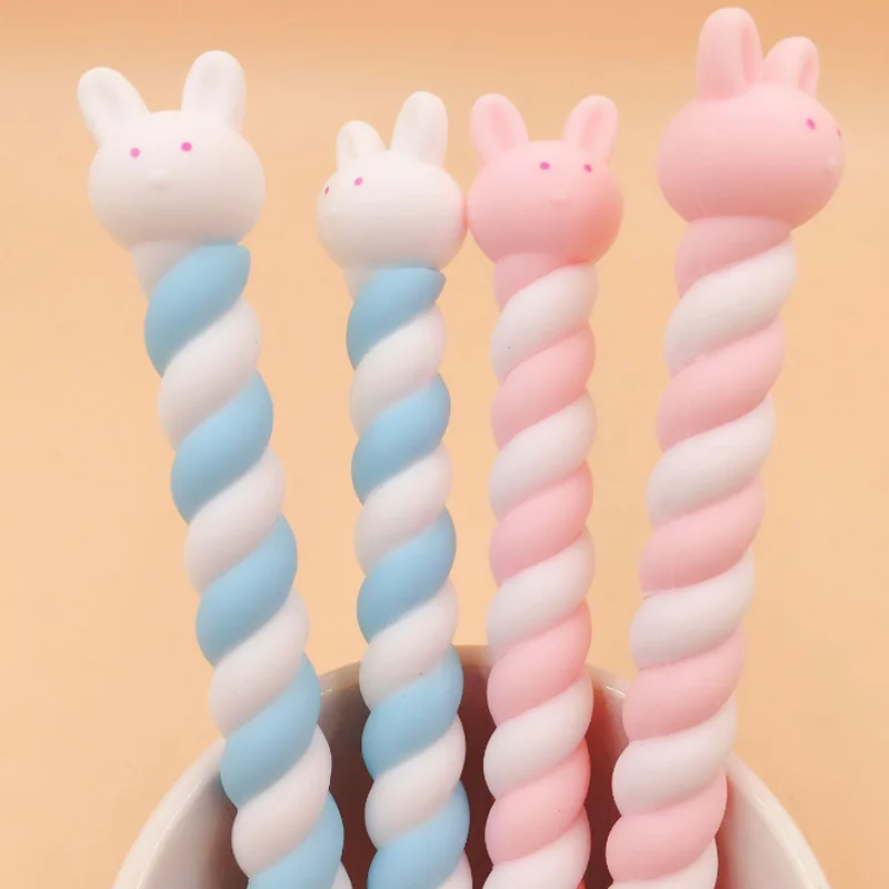 

4 Pcs/set Kawaii Gel Ink Pen Gift Stationery Cotton Candy Marshmallow Rabbit Gel Pens School Office Supplies