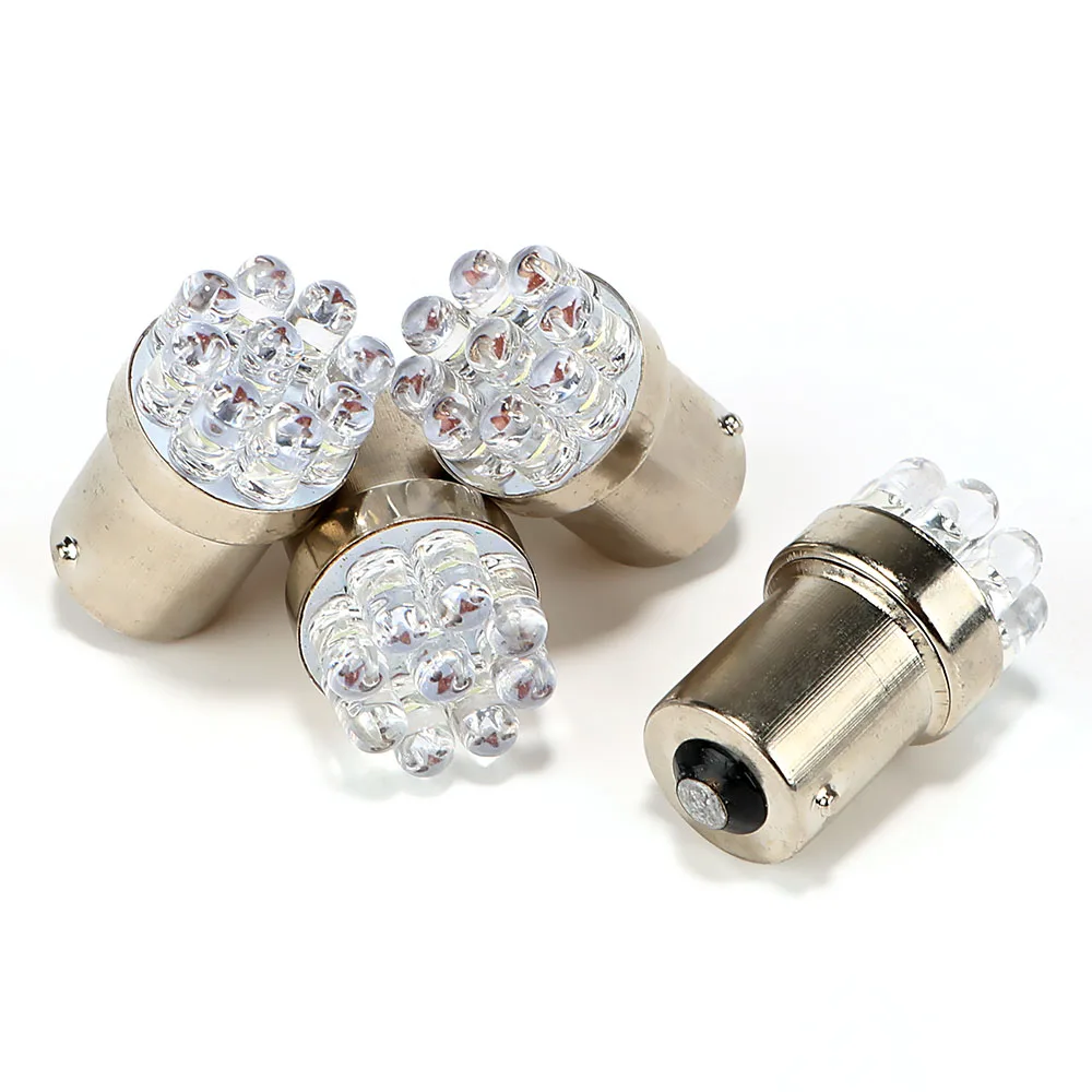 

LEEPEE 4pcs LED Car Turn Signal Lights BA15S 1156 G18 Car-styling Light Source Automobile Brake Lamps Car Bulbs Universal 9 SMD