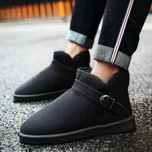 

Men Snow Boots Couples Winter Boot Fur Lined Booties Lightweight Comfortable Casual Flat Ankle High Cotton Shoes Warm Boots