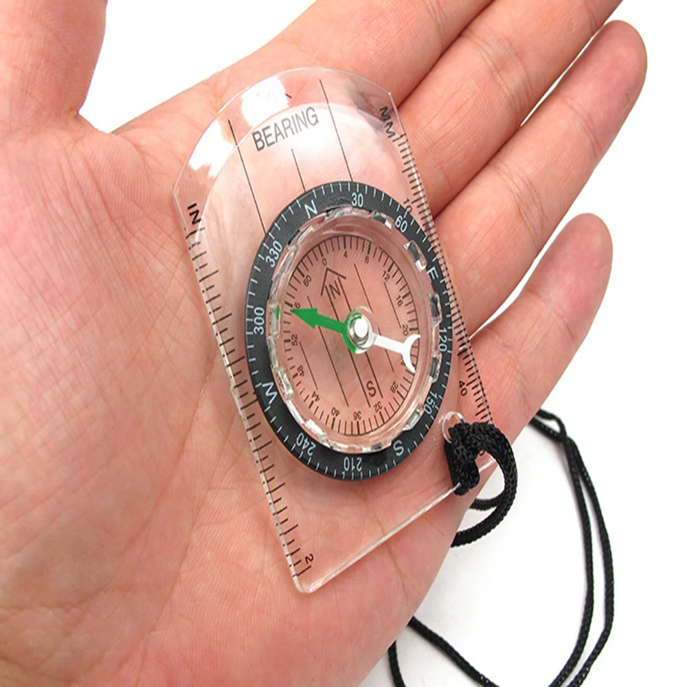 

1pcs Professional Mini Compass Map Scale Ruler Practical Guider for Camping Hiking North Navigation