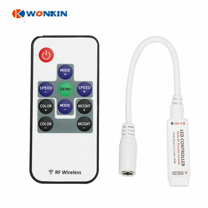 

DC5-24V 10Keys RF wireless remote RGB controller mini controller dimmer for SMD led strips