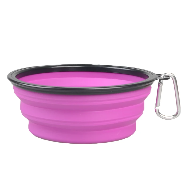 

FG81 Portable Collapsible Big Dog Bowl, Pet Travel Bowl Silicone Collapsible Feeding Water Dish big size water bowl