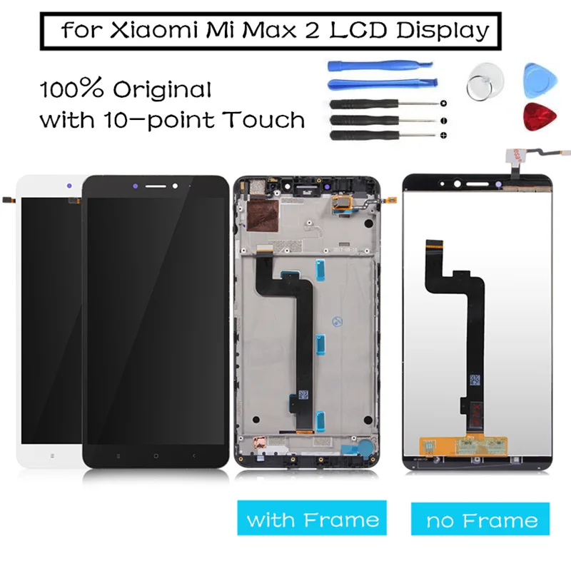 ЖК-дисплей с дигитайзером и рамкой для Xiaomi Mi Max 2 сенсорный экран в сборе запасные