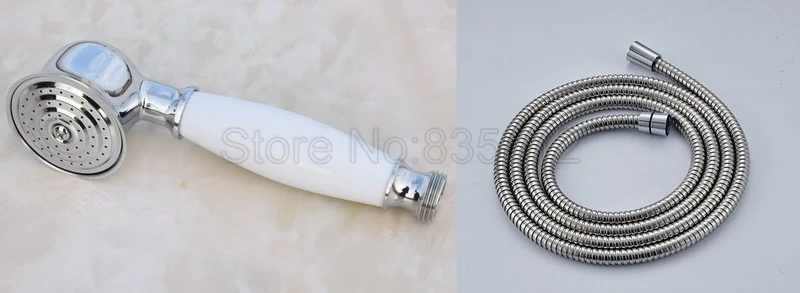 

Chrome Ceramics Telephone Hand Held Shower Head with 1.5m Hose Wsx049