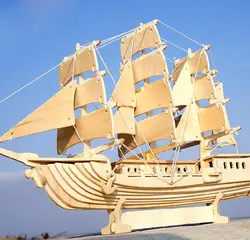 BOSH Деревянный Европейский парусная лодка корабль 3D головоломки здания Весы Модель и DIY игрушечные лошадки