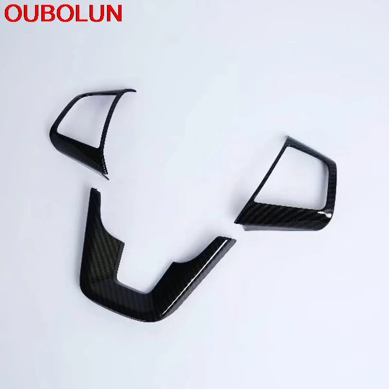 OUBOLUN для Hyundai ix35 2018 ABS Хромированная краска из углеродного волокна отделка Руля
