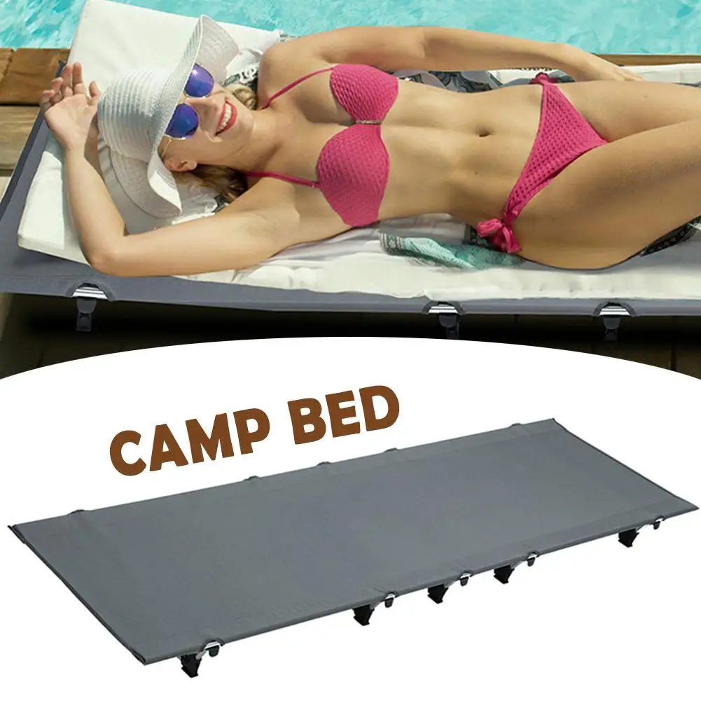 Портативный складной подстилка для кемпинга кровать односпальная кровать туристическая из алюминиевого сплава ультра легкий лагерь пляж сопровождения и перерыва на обед
