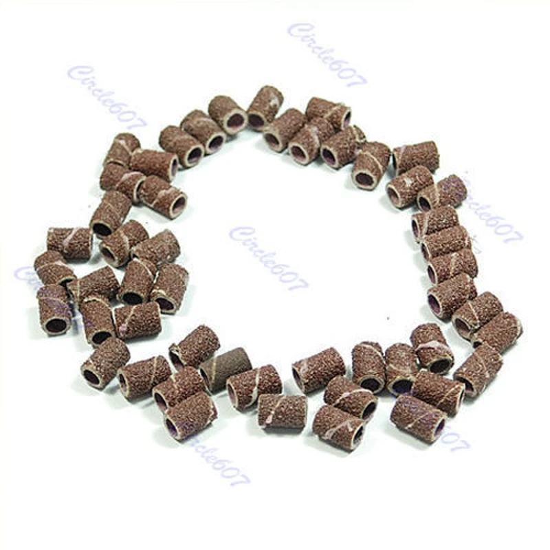 

50PCS #80 Sanding Band Machine Replacement Bits Nail Art Pedicure Drill Tool