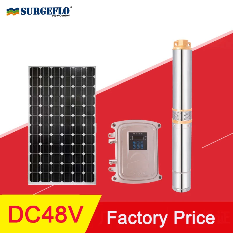 

600W permanent magnet synchronous motor solar water pump deep well brushless motor solar pump dc 48v solar pump system