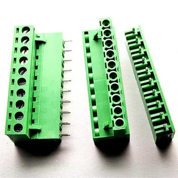 

5PCS 5.08mm Pitch Right Angle 10 pin 10 way Screw Terminal Block Plug connector