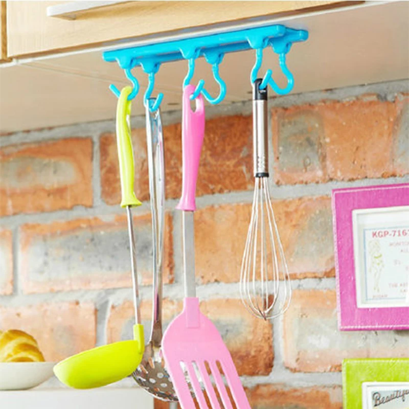 Practical Kitchen ceiling hook with 6 hooks Desk Cupboards