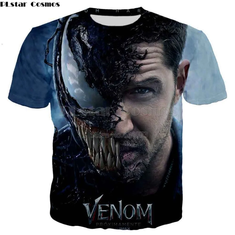 

PLstar Cosmos Drop shipping 2018 New Fashion T-shirt Superhero movie Venom 3D Print Men/Women summer style Casual t shirt DY-1