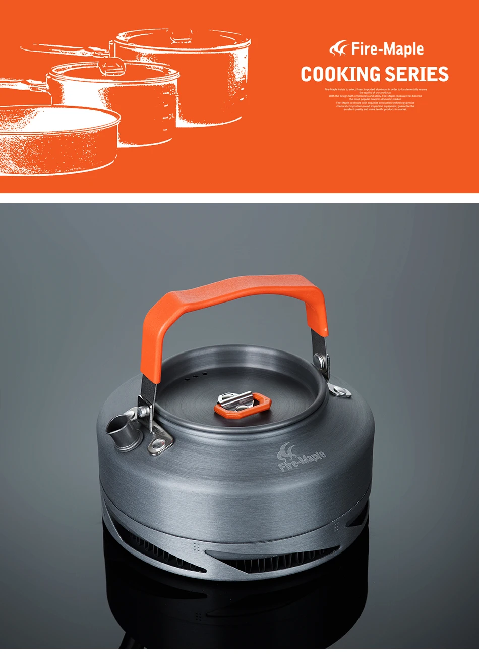 0.8l com Calor Fogo de Bordo Troca de Calor Chaleira de Café Pote de Chá Prova de Lidar com Filtro Filtro de Chá Outdoor Camping Pinic Fmc xt1 à de Chá 2 Cheap Louça para ar livre