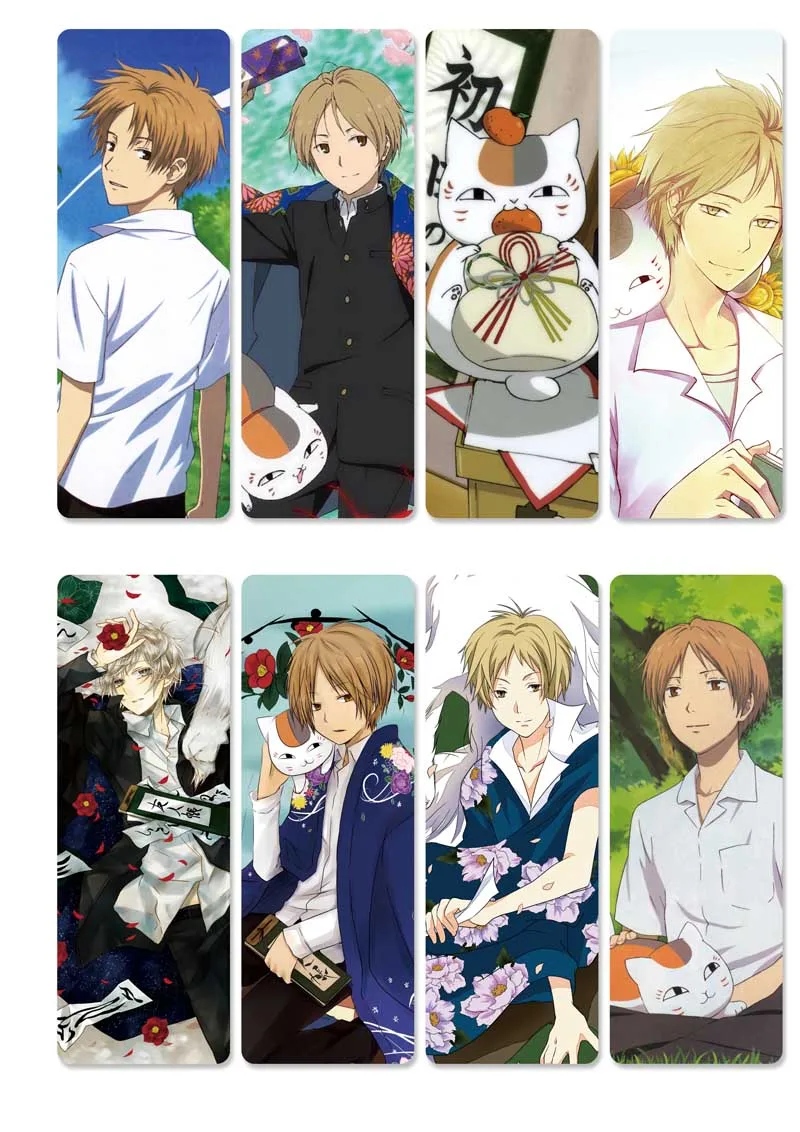 8 шт./компл. аниме натсумме Yuujinchou ПВХ закладки Nyanko Sensei и Takashi для косплея DIY