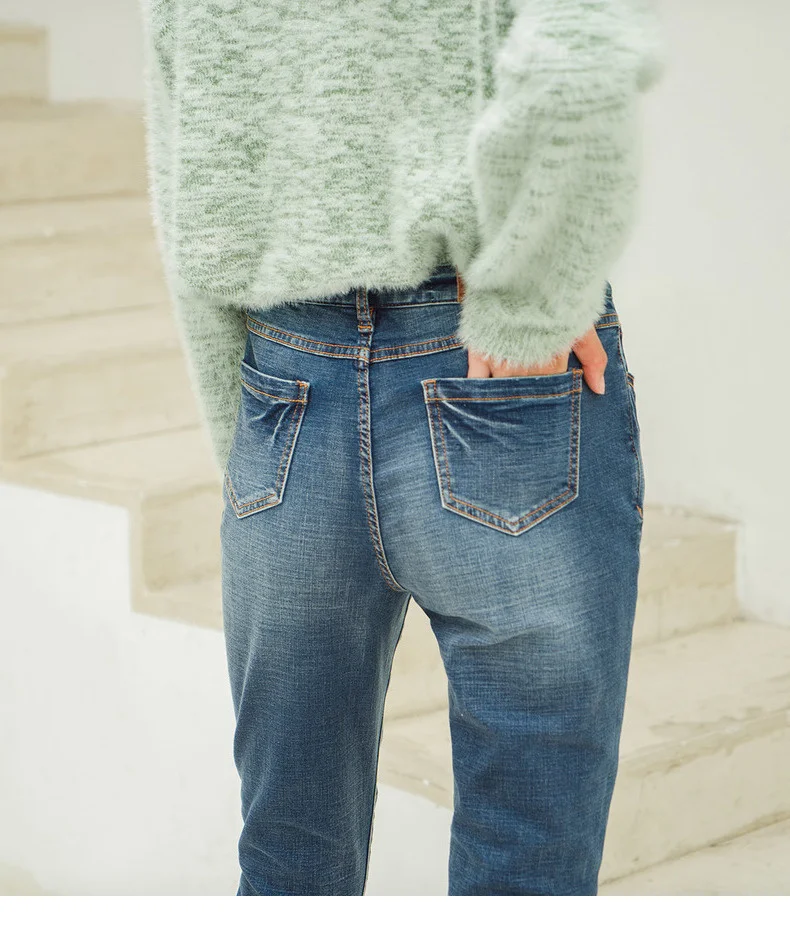 INMAN, Новое поступление, женские повседневные джинсы со средней талией, отбеливающие джинсы с дырками