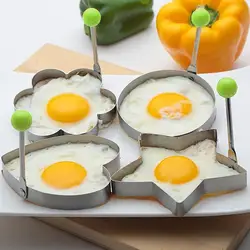 Прочный Пособия по кулинарии Кухня инструмент Нержавеющая сталь Fried Egg Shaper Кольцо Блин Плесень серебро
