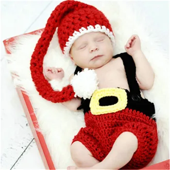 

Baby Newborn Photography Props Winter Baby Caps Hat Christmas Crochet Knit Hat Beanie Newborn Photography Accessories Fotografia