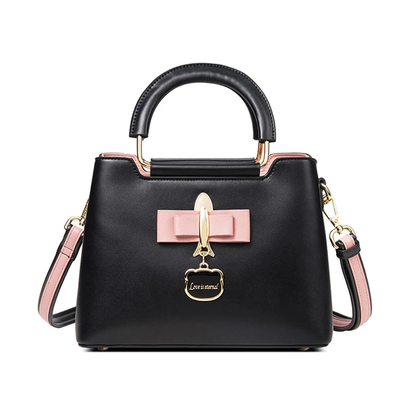 

2019 New Genuine Leather Bag Female Handbag Women Bag Famous Brand Shoulder Crossbody Bags Women Messenger Bag Tote Bow Tie