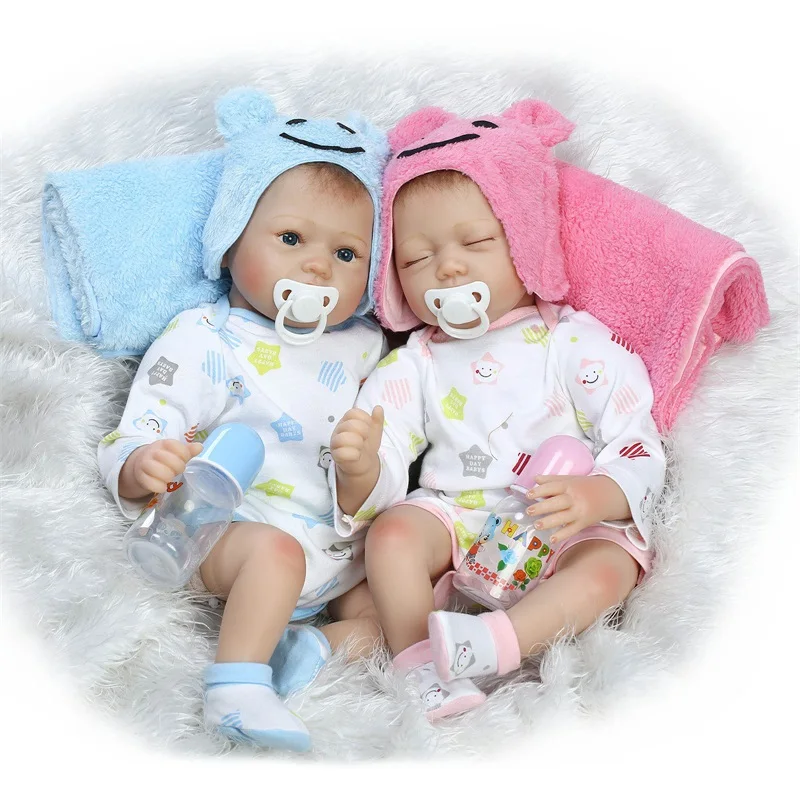 

Real 55CM SIlicone Girl Reborn Babies Doll Lifelike Newborn boy and Girl Doll Toys Playmate for Children Birthday Xmas Gift