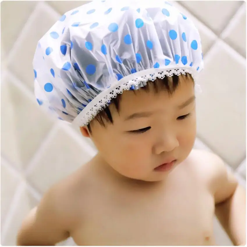3PCBaby Shower Caps Shampoo Cap Wash Hair Kids Bath Adjustable Elastic