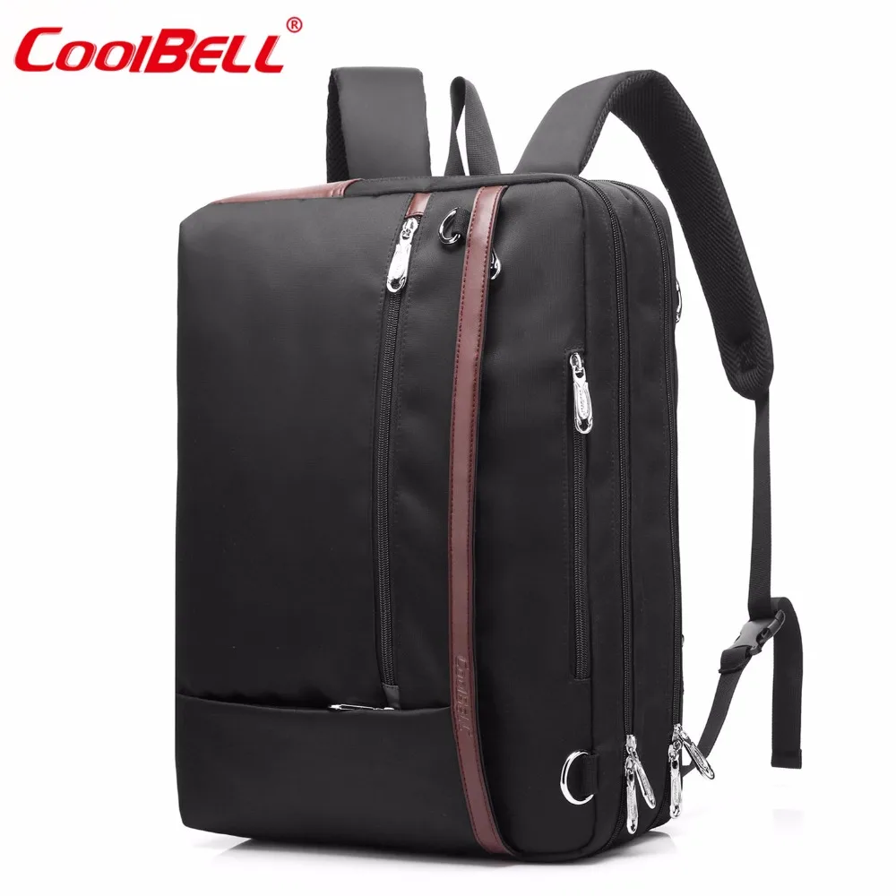 CoolBELL Convertible Backpack Shoulder bag Messenger Bag Laptop Backpack Multi-functional Travel Bag Fits 17.3 Inch Laptop