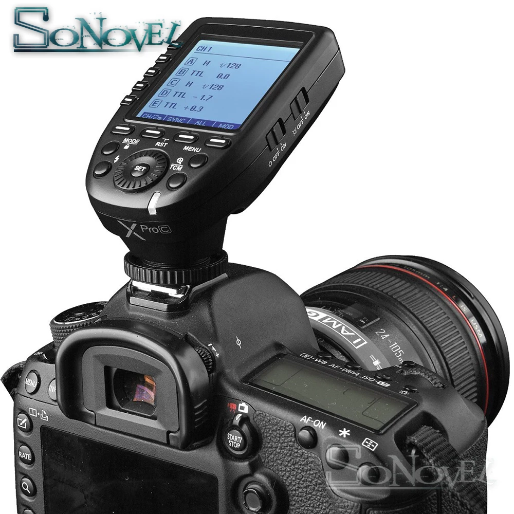 Godox Xpro-C E-TTL II 2,4G Беспроводная система X высокоскоростной с большим ЖК-дисплеем передатчик Xpro-C+ 3x X1R-C ресивер для Canon