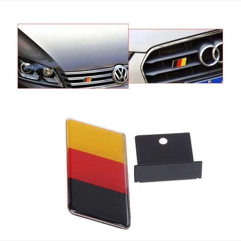 1 шт. немецкий флаг наклейка для передней решетки радиатора эмблема значок для Volkswagen Golf Polo Audi
