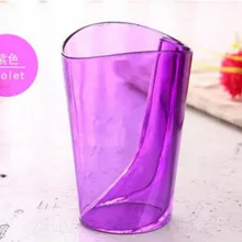 Новое прибытие конфеты ванная комната прозрачный держатель зубных щеток полоскание чашки пара зуб кружки Smart