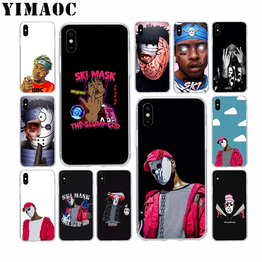

YIMAOC Ski Mask the Slump God Soft Silicone Case for Apple Iphone 11 Pro Xr Xs Max X 10 8 Plus 7 6S 6 Plus SE 5S 5 7Plus 8Plus