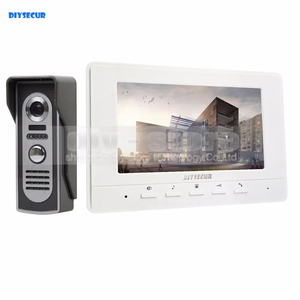 

DIYSECUR 7inch Video Intercom Video Door Phone 600TV Line IR Night Vision Outdoor Camera for Home / Office Security System