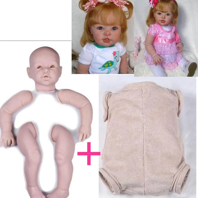 74 см Большой размер силиконовые reborn baby dolls комплект малыш с тканью тела Полный винил руки и ноги 29 дюймов Неокрашенная форма для DIY игрушки