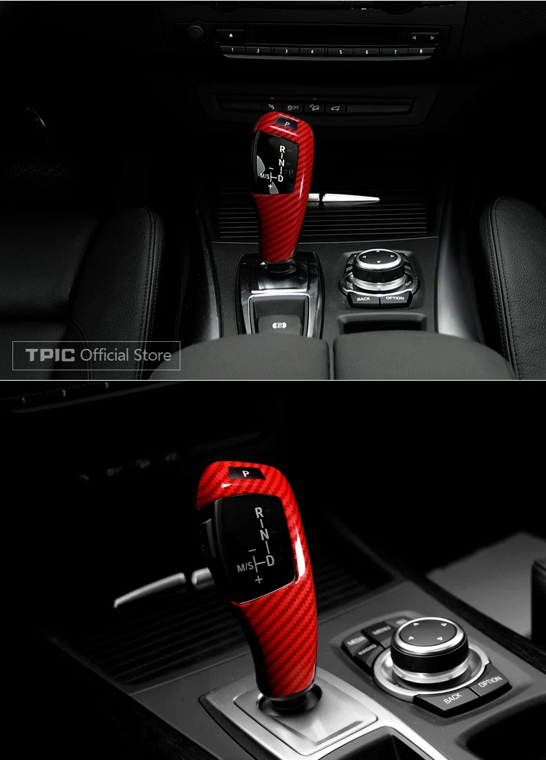 TPIC авто аксессуары для интерьера автомобиля ABS Шестерни Сдвиг крышки украшения Стикеры для BMW E60 E70 E71 5 серии X5 X6 стайлинга автомобилей