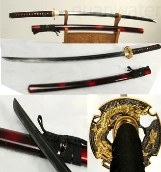 

41' 1060 CARBON STEEL BLACK BLADE FULL TANG JANPANESE SMALL KARASUMA SWORD