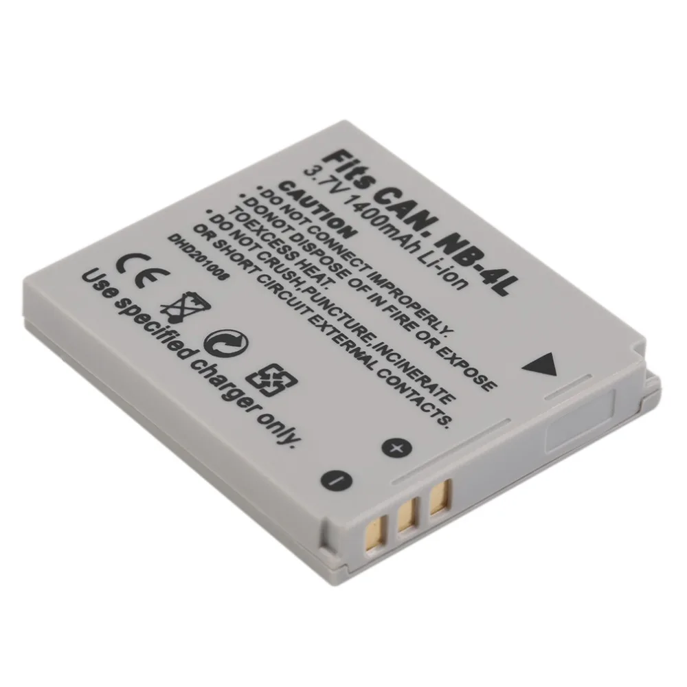 

3.7V 1400MAH Replacement Li-Ion Battery For CANON NB-4L Camera