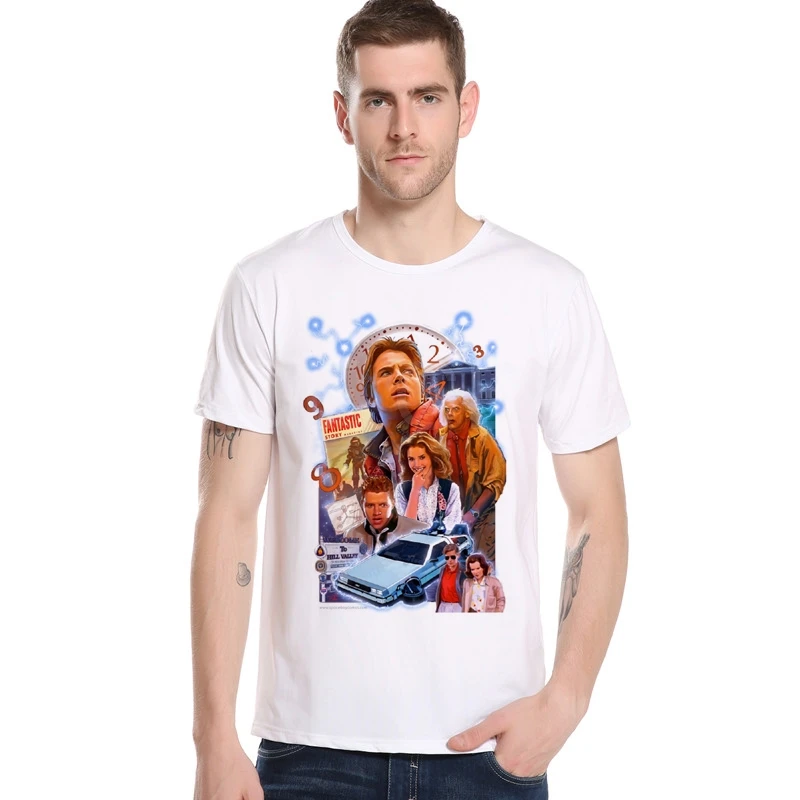 

New Style Back to the Future Science T Shirts Men 2019 Summer New Casual Slim Fit High Quality T-shirt M12-2#