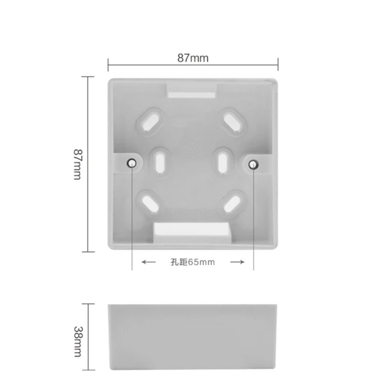

Mobu External Mounting Box Internal Cassette 87mm*87mm For 86 Type Touch Switch and USB Socket White Wiring Back Box