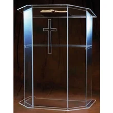 Envío Gratis púlpito Iglesia acrílico fabricante de suministros de acrílico atril Simple atril de Perspex podio