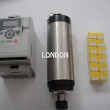 ER20 диаметром 80 мм 220 V 24000 об/мин 2.2KW Водяное охлаждение шпинделя+ 2.2KW Инвертор+ ER20 Цанги