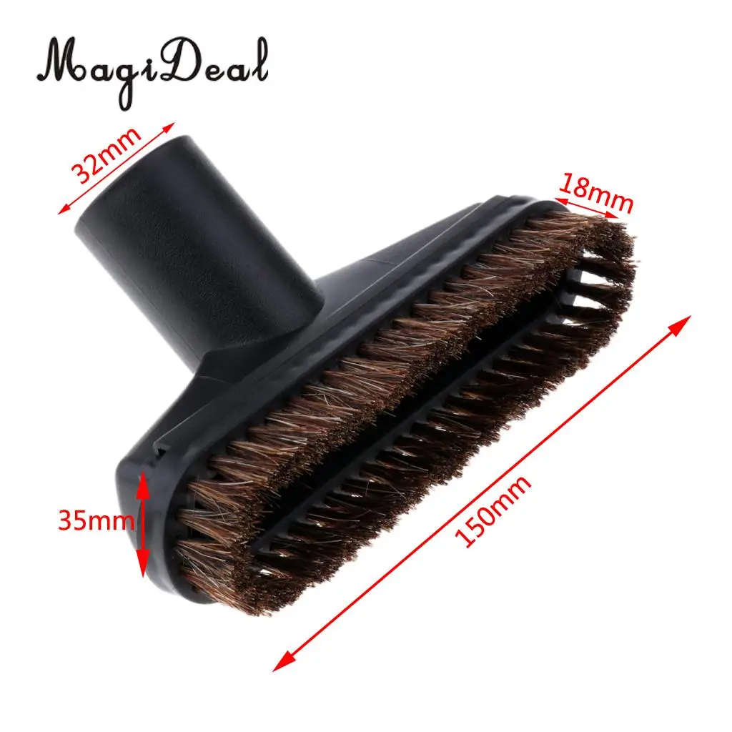 Detachable Dusting Brush Bristle Horsehair Vacuum Attachment Head-32mm Connector