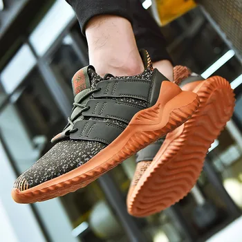 

Running Shoes For Men Fly Weaving Spring Sport Shoes High Quality Breathable Sneakers For Male Damping Thick Bottom Zapatillas