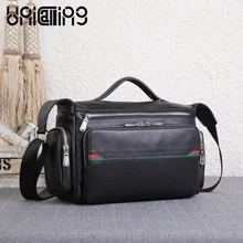 Unicalling Бостон сумка Мужская модная повседневная сумка качества натуральная кожа сумка мужская мода кожаная сумка для микро-slr Камера